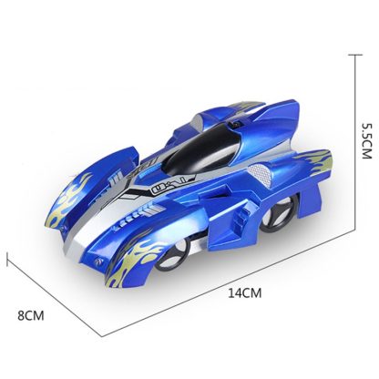 WT891-1 Remote Control Climbing RC Car With Led Lights 360 Degree Rotating Stunt Toys Antigravity Machine Wall Car(Blue) - Image 3