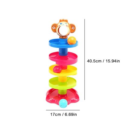 Swirl Ball Tower Toddler Development Educational Toys Activity Stacking Toy - Image 3