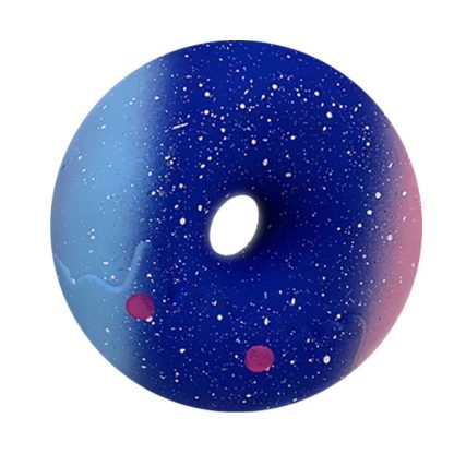 2 PCS Elastic Decorative Fun Doughnut Toy Children Slow Rising Cream Scented Cute Collect Toy Gift(Blue)