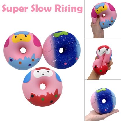 2 PCS Elastic Decorative Fun Doughnut Toy Children Slow Rising Cream Scented Cute Collect Toy Gift(Blue) - Image 3