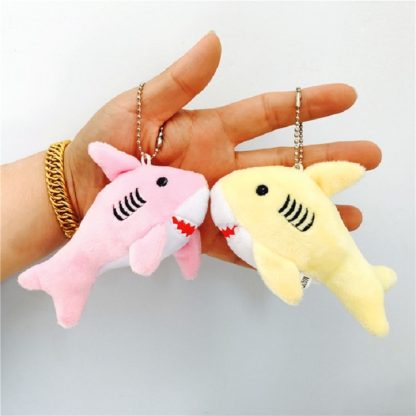 Mini Shark Key Chain Children Plush Stuffed Toy, Size:Length about 12cm(Pink) - Image 3