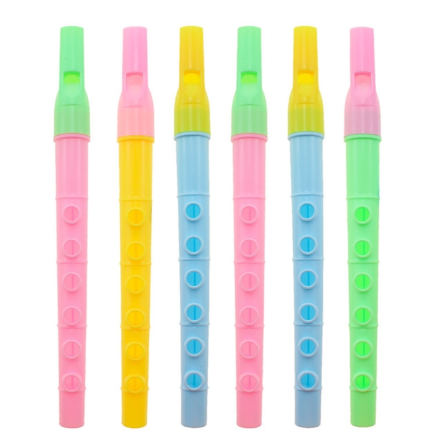 10 PCS 21cm Six Hole Clarinet Children Educational Music Toy, Random Color Delivery