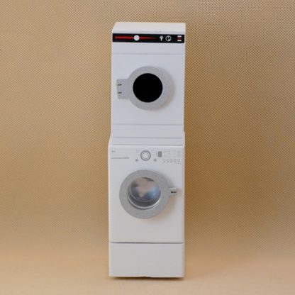 Miniature Dolls House Laundry Simulation Household Appliances Model Kids Wooden Toy(Washing Machine) - Image 3