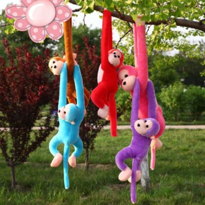 Kawaii Long Arm Tail Monkey Stuffed Doll Plush Toys Curtains Baby Sleeping Appease Animal Doll Birthday Gifts, Height:60 - Image 3