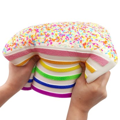 Jumbo Rainbow Triangle Cake Squeeze Toy Slow Rising Stress Relif Toys for Kids