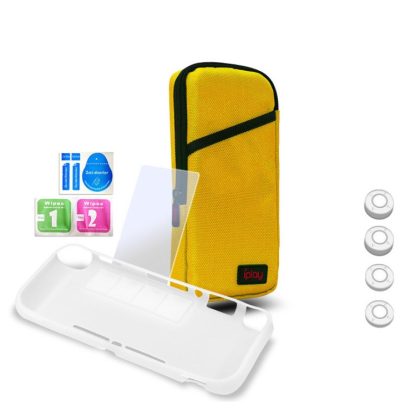 iplay Host Storage Bag Tempered Film + Rocker Cap + Protective Shell 7 in 1 Protection Bag Soft Bag Set For Switch Lite(