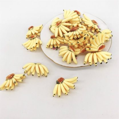 5 PCS 1:12 Mini House Toy Simulation Banana for Living Room Kitchen Decoration(Yellow)