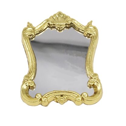 3 PCS Mini Dollhouse Pocket Furniture Accessories Classical Mirror(Gold) - Image 3