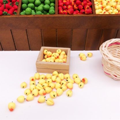 30 PCS / 3 Packs 1:12 Mini Doll House Simulation Peach Kitchen Food Play Accessories Miniature Fruit Decoration - Image 2