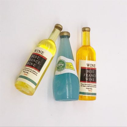 3 PCS / Set 1:12 Mini House Toy Simulation Wine Drink Decoration(Random Color Delivery) - Image 3