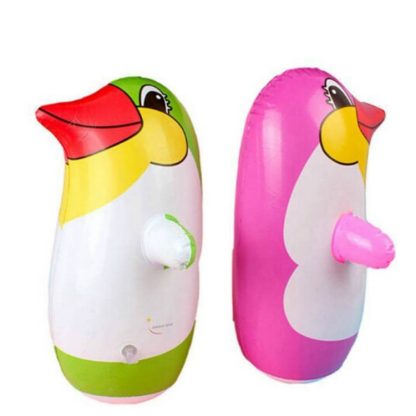 3 PCS Outdoor Fun And Sports Soft Plastic Tumbler Inflatable Penguin for Children Indoor Play, Random Color Delivery - Image 2