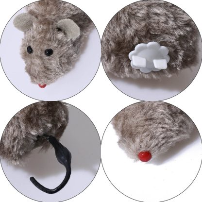 Simulation Mouse Clockwork Plush Animal Educational Toys, Random Color Delivery - Image 2