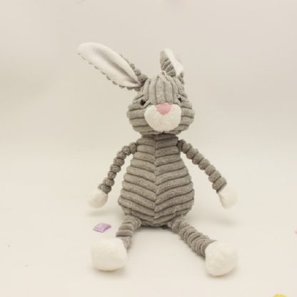 Striped Animal Plush Toy Doll Creative Animal Doll, Type:Gray Rabbit, Height:15cm