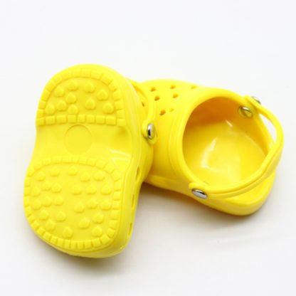 3 Pairs  18 Inch Doll Hole Shoes Summer Beach Sandals Slippers(Yellow) - Image 3