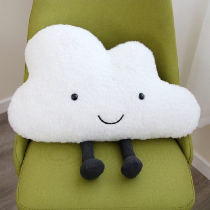 Cloud Pillow Creative Sofa Cushion Plush Toy for Children Gifts, Height:50cm(White)