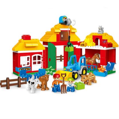 Large Particle Wood Puzzle Assembled Animal Farm Scene Building Blocks Children Early Education Toys