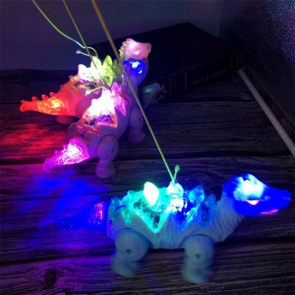 Children Electric Rope Dinosaur Walking Doll Toy with Light Music, Random Color Delivery - Image 3