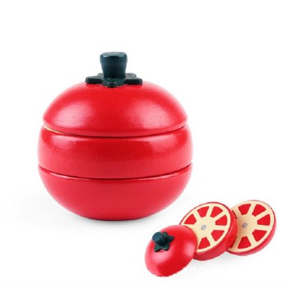 Wooden Magnetic Vegetable Fruit Cutler Kitchen Toys Children Educational Toys, Style:Tomato