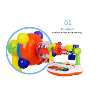 Puzzle Park Baby Toys Children Music Keyboard Turntable Rattle Baby Early Learning Story Machine(958-4) - Image 3