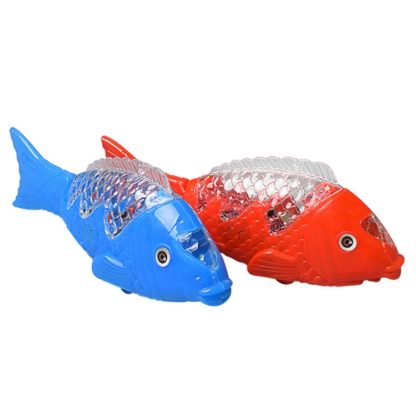 Electric Colorful Flash Music Free Swing Glow Projection Fish Children Toys, Random Color Delivery - Image 3