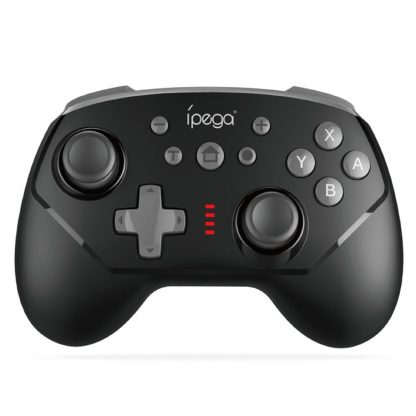 Ipega Wired and Wireless Dual Connectivity Bluetooth Dual Vibration 6-axis Gamepad(Dark Black)