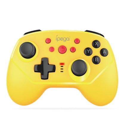 Ipega Wired and Wireless Dual Connectivity Bluetooth Dual Vibration 6-axis Gamepad(Light Yellow)