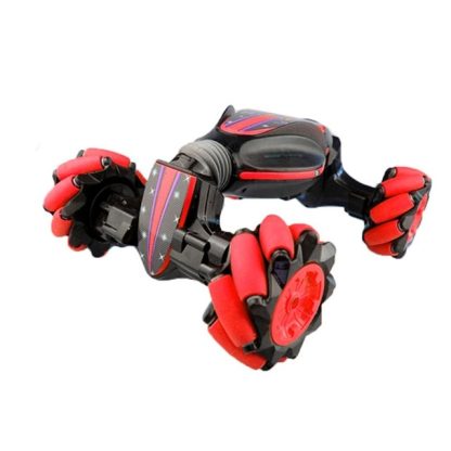 Gesture Sensing Remote Control Twisting Car Light Music Deformation Car Drift Traverse Dance Off-road Stunt Car(Red) - Image 2