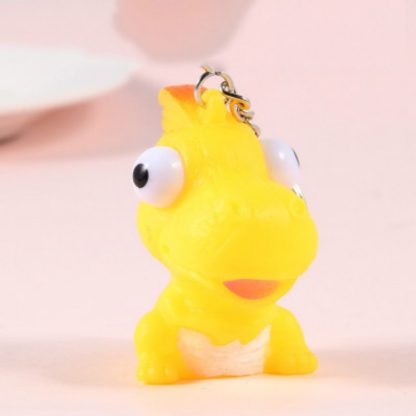 2 PCS Funny Squeezing Soft Fun Decompression Children's Toys Pendant Keychain(Pterosaur)