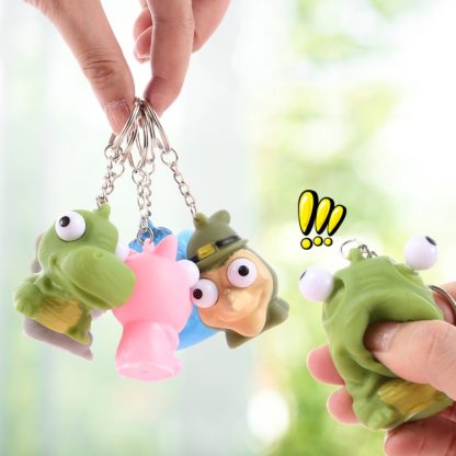 2 PCS Funny Squeezing Soft Fun Decompression Children's Toys Pendant Keychain(Pterosaur) - Image 3