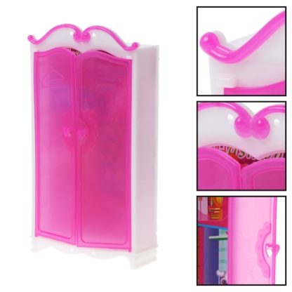 Princess Furniture Wardrobe Barbies Dolls Toys Doll House Closet Toys Accessories - Image 3