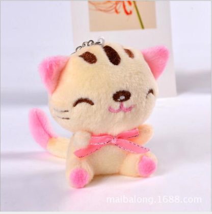 Plush Toy Doll Sitting Smiley Cat Mobile Phone Pendant Key Chain Kitten Doll Wedding Gift, Random Color Delivery(Height - Image 3