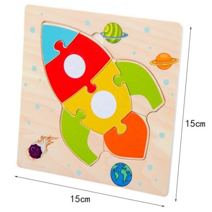 2 PCS Children Early Education 3D Puzzle Toy Baby Intelligence Power Enlightenment(Fish) - Image 3