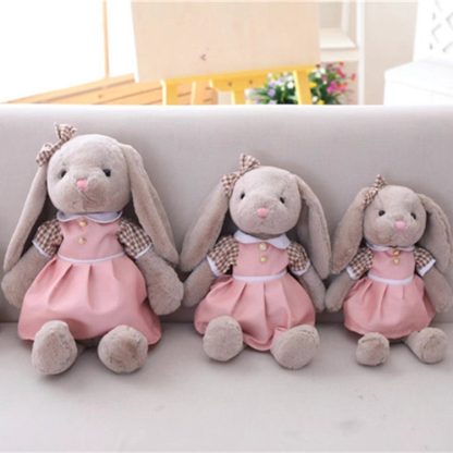 Cartoon Rabbit Plush Toy Bunny With Skirt Doll Soft Stuffed Animal Doll, Height:35cm(Pink) - Image 3