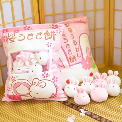 Cute Animal Doll Plush Toy Simulation Creative Snack Pillow(Rabbit)