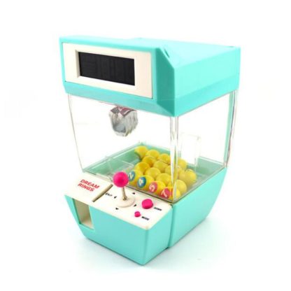 Multi-functional Toy Grab Machine Alarm Clock Student Children Lazy Game Electronic Clip Doll Machine Home Gift(Green)