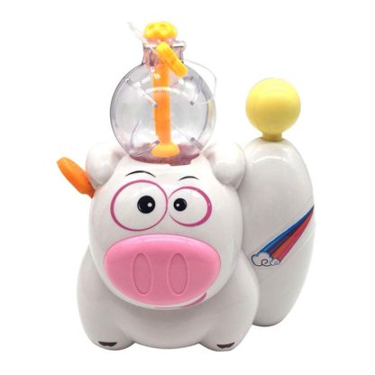 Magic Toy Manual Sticky Ball Inflatable Bubble Machine Children Educational Toys(White Pig)