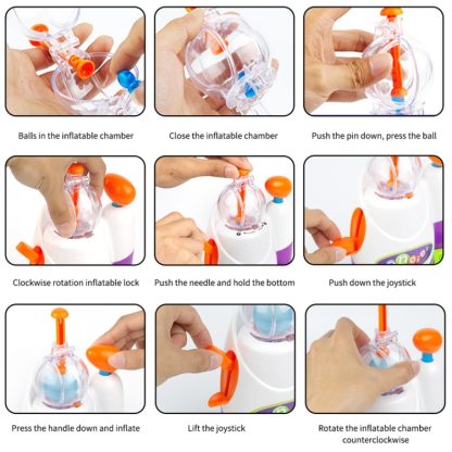 Magic Toy Manual Sticky Ball Inflatable Bubble Machine Children Educational Toys(White Pig) - Image 3