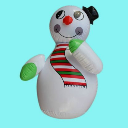 Toy Inflatable Snowman Tumbler Parent-child Game Stage Prop Decoration(White) - Image 3