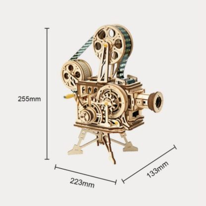 Robotime Handmade Wooden Assembled DIY Mechanical Rotating Hand Mold 3D Stereo Projector Model Gift - Image 2