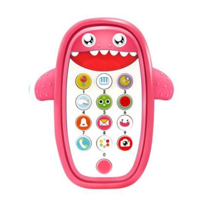 Children Intelligent Early Education Learning Baby Simulation Mobile Phone Toy, English Version(Pink) - Image 2