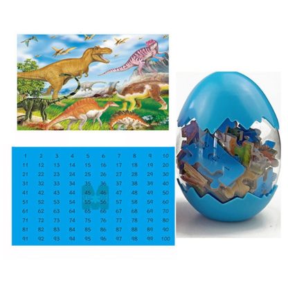 Children Puzzle Wooden Toy Dinosaur Egg 60 Pieces Wood Puzzle(QMJ-66011)