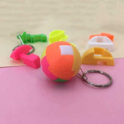 50 PCS Magic Cube Keychain Sweep Code Gift Student Prize(Round 3cm) - Image 2