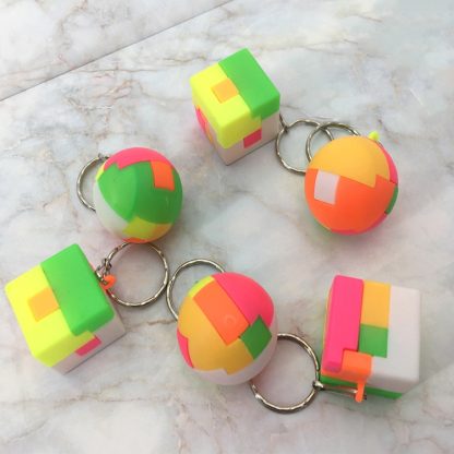 50 PCS Magic Cube Keychain Sweep Code Gift Student Prize(Round 3cm) - Image 3