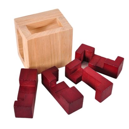 Wooden Adults Kids Educational Toy Kongming Lock Oak Luban Lock - Image 3