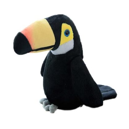 Plush Toy Parrots Recording Talking Parrots Will Twist the Fan Wings Children Toys, Size:Height 18cm(Black) - Image 2