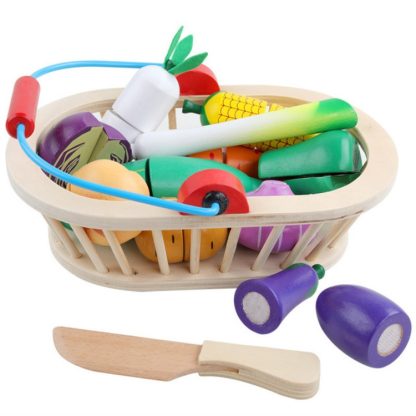 Style 7 - 13 PCS Children Play House Simulation Vegetable Fruit Cut Kitchen Toy Set