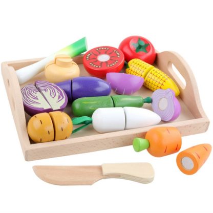 Style 12 - 13 PCS Children Play House Simulation Vegetable Fruit Cut Kitchen Toy Set