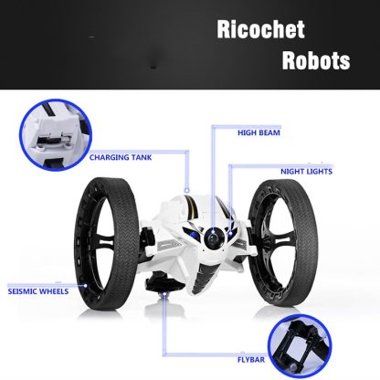 2.4G Bouncing Car Robot Intelligent Remote Control Stunt Creative Off-road Vehicle Toy, Color:Black - Image 3