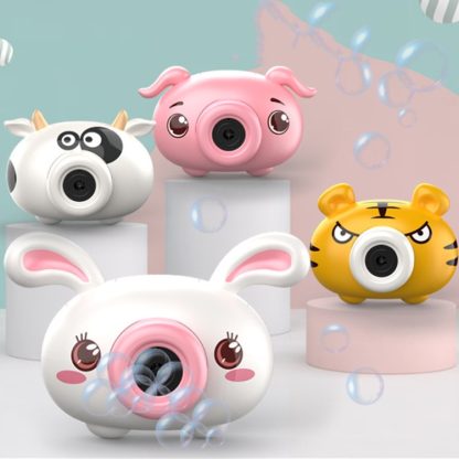 Bubble Blowing Machine Children Automatic Cartoon Bubble Maker Camera Toy(Piggy) - Image 2