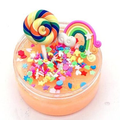 DIY Rainbow Lollipop Poking Puzzle Unzipping Q Bomb Plasticine(Yellow)